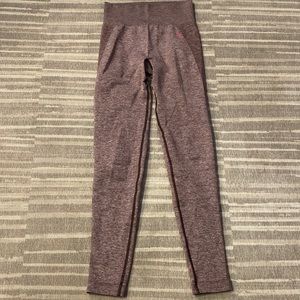Maroon Gymshark High Waisted Flex Leggings